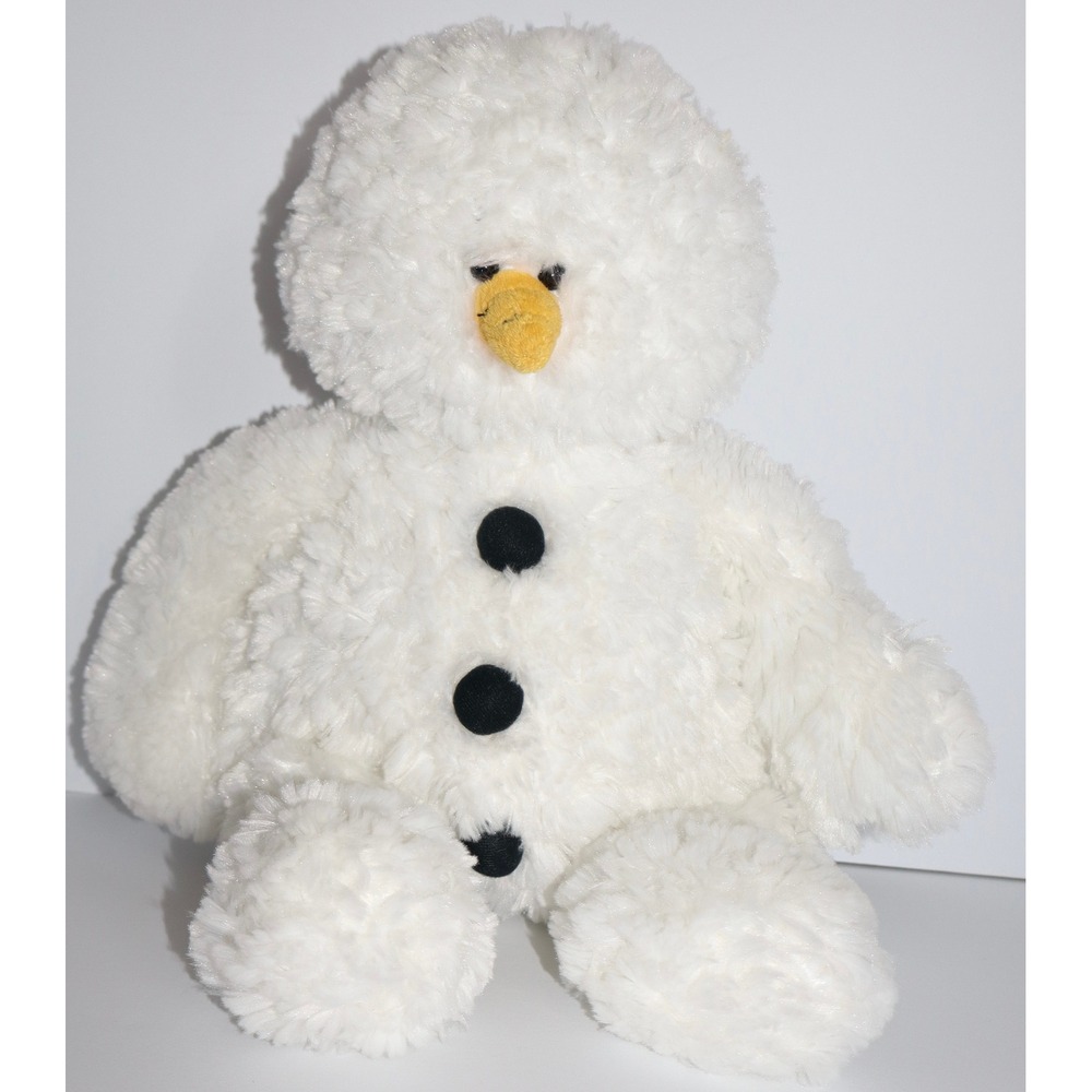 Ganz Snowman Bellifuls Plush White Shaggy Faux Fur Stuffed Animal HX11052